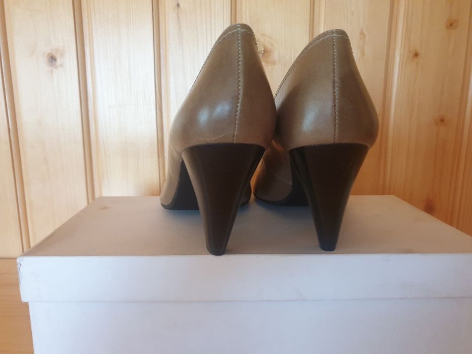 Pantofi dama piele verde-kaki noi