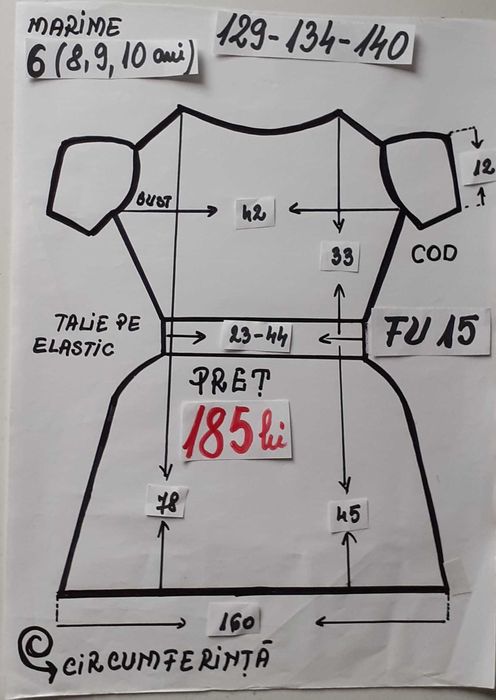 Rochita Furnica pentru copii 8-9-10 ani 185 lei