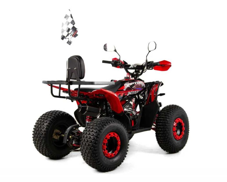 ATV XTR Pro Raptor 016, roti 8 inch, 125cc, 1+1 viteze, negru/rosu