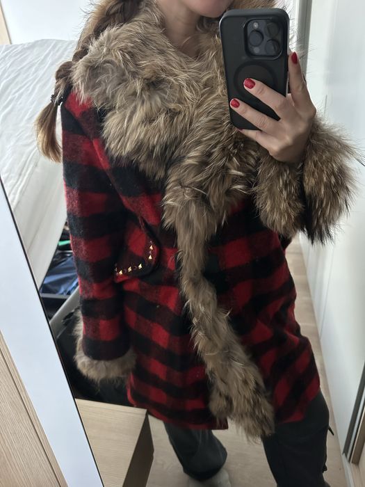 Palton cu blana naturala de vulpe