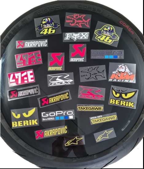 Мото стикери лепенки - UV DTF / 3D трансферни / PVC принт / Kът фолио