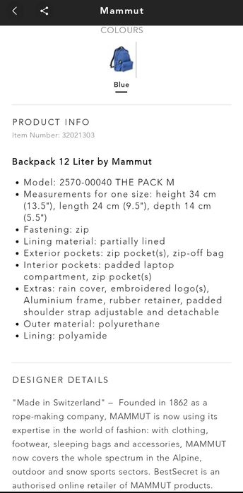 Rucsac Mammut 12 L cu pelerina de ploaie