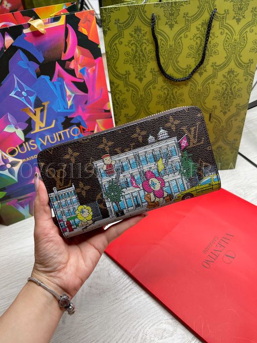 Portofel Louis Vuitton - zippy imprimat Galben