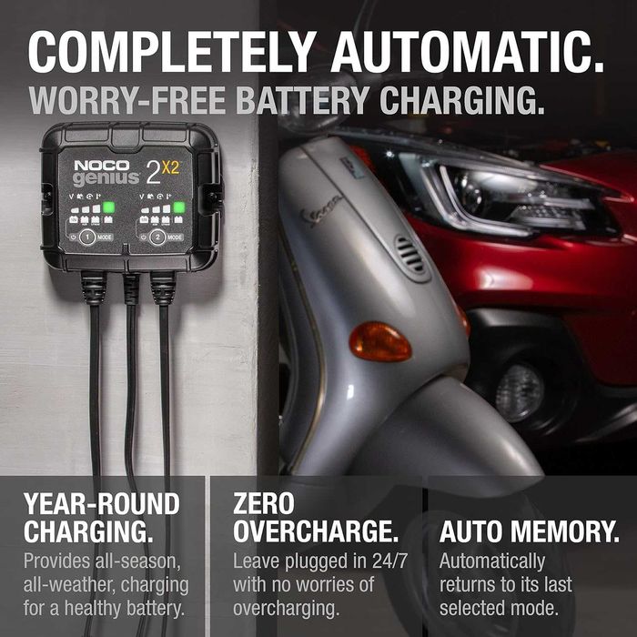 NOCO GENIUS2X2 двухсекционное зарядное устройство 6V/12V