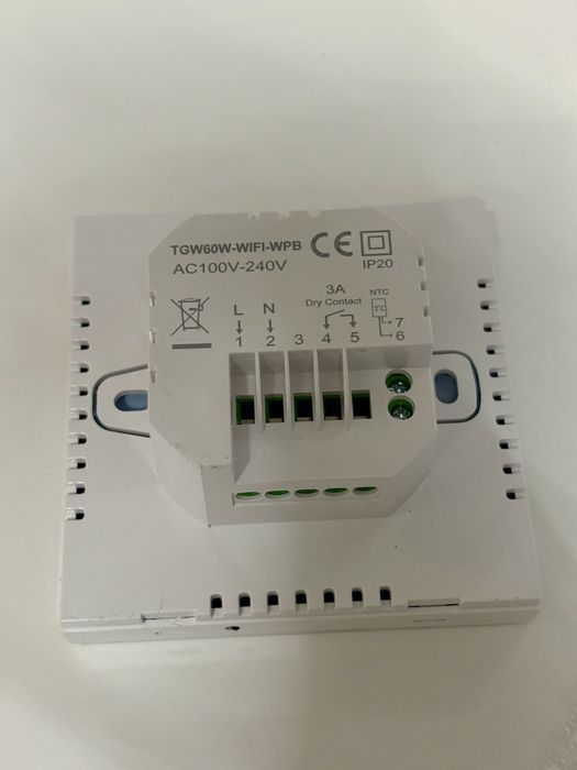 Termostat WiFi centrală gaz Tuya smart programabil TGW60W-WPB