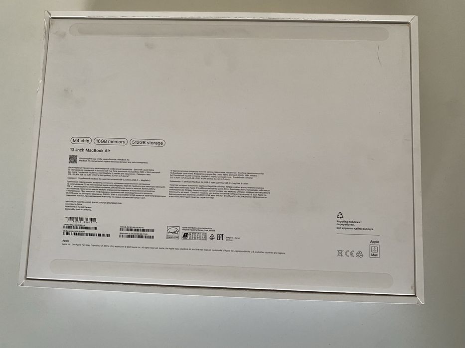 Macbook AIR m4 16/512gb EAC