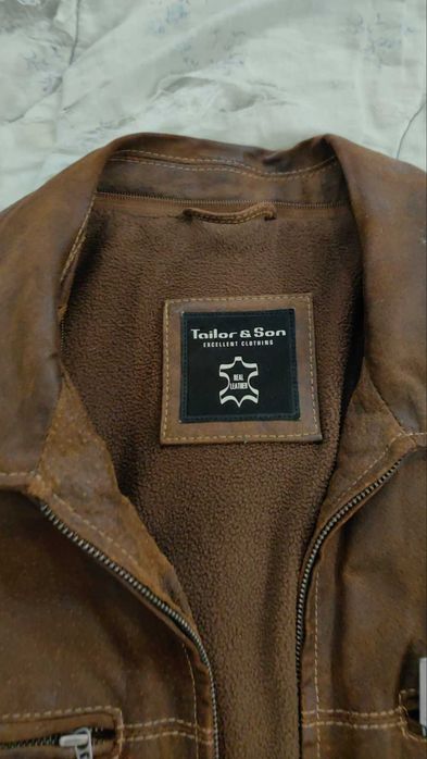Мъжко кожено яке Tailor and Son  L / XL от Телешка кожа размер XL