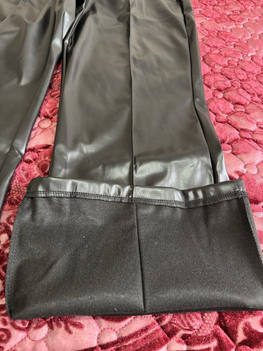 Новые экокожа брюки паллацо