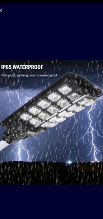 LED фонарь на солнечной панели с аккумулятором. 200 ватт