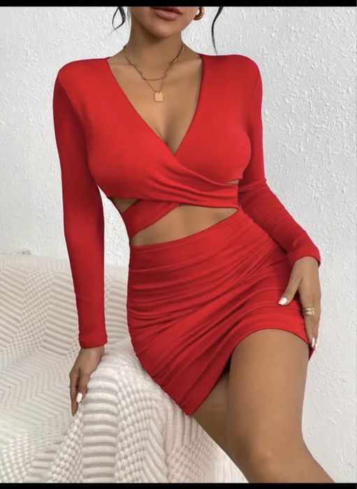 Дамска червена рокля