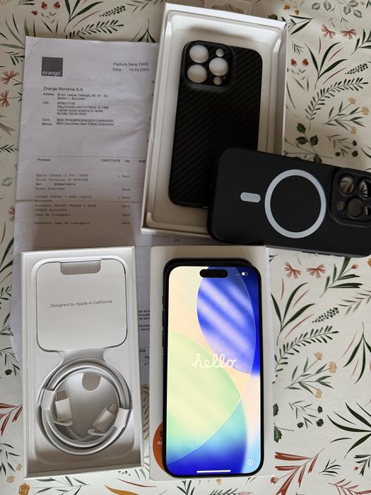 iPhone 15PRO Black Titanium GARANTIE