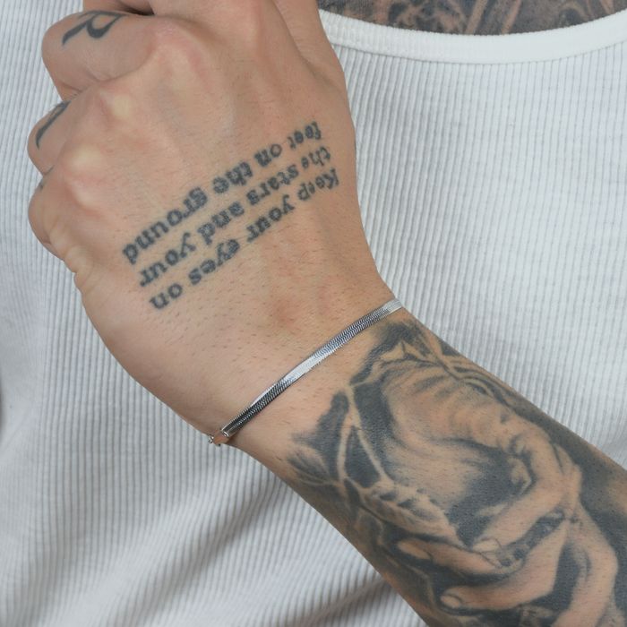 Compleu Snake argintiu colier snake si bratar snake