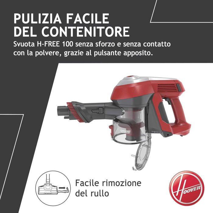 Aspirator vertical Hoover HF122GPT 011, 0.9 L, 22 V,sigilat