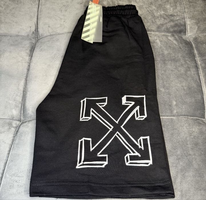 Pantaloni scurti Off White negri Premium