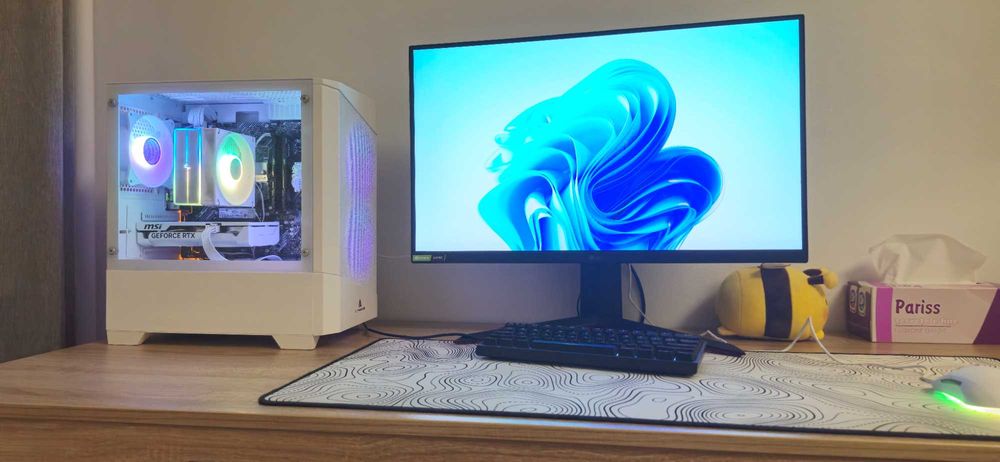 Gaming PC WHITE | RTX 5060 8GB Ryzen 5 5600 32GB DDR4 RAM 1TB SSD NVMe