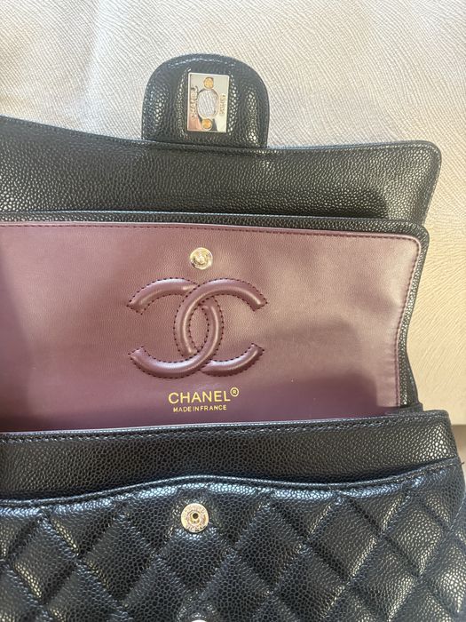 Chanel Black Lambskin Quilted Classic Flap