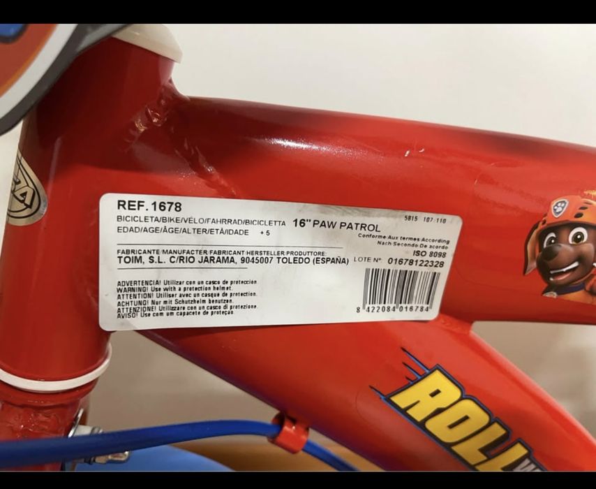 Vând bicicletă cu Patrula cățelușilor