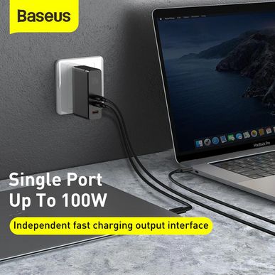 Зарядный блок до 120 Вт Baseus с поддержкой быстрой зарядки ноутбуков