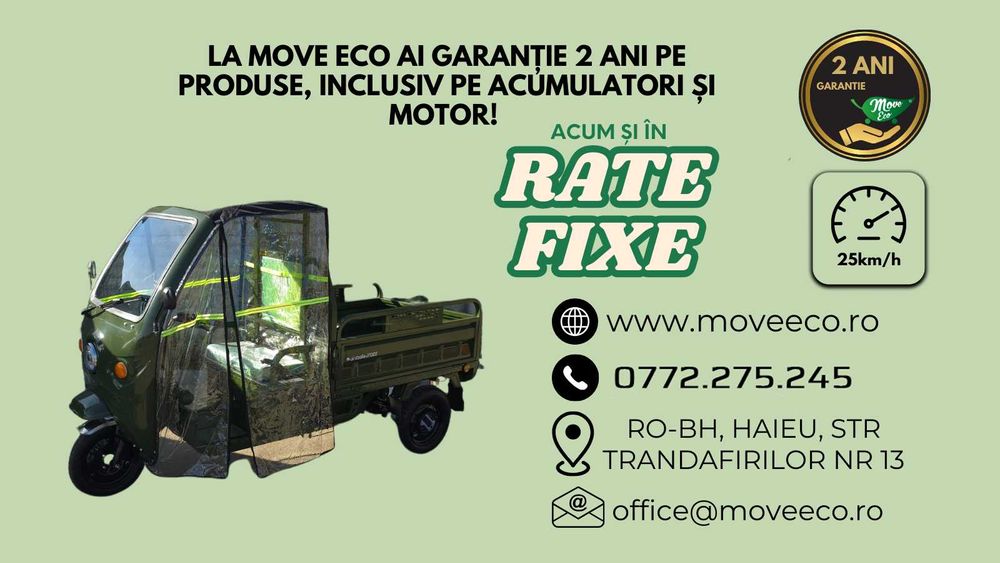 Tricicleta electrica-TukTuk 60V-20AH / RO omologata /2 ani garantie