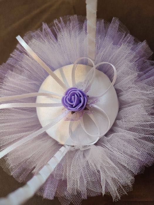 Сватбена кошница за късмети и поставка за пръстени