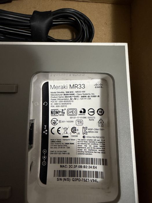 Cisco Meraki MR33 NOU