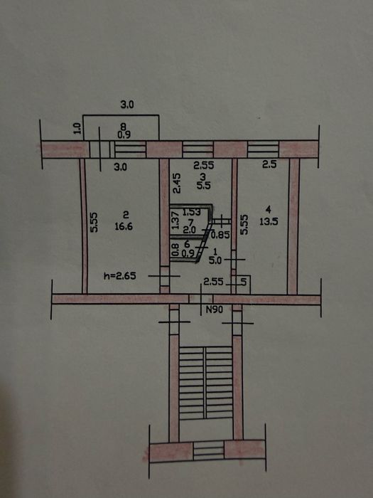 Двухкомнатная квартира
