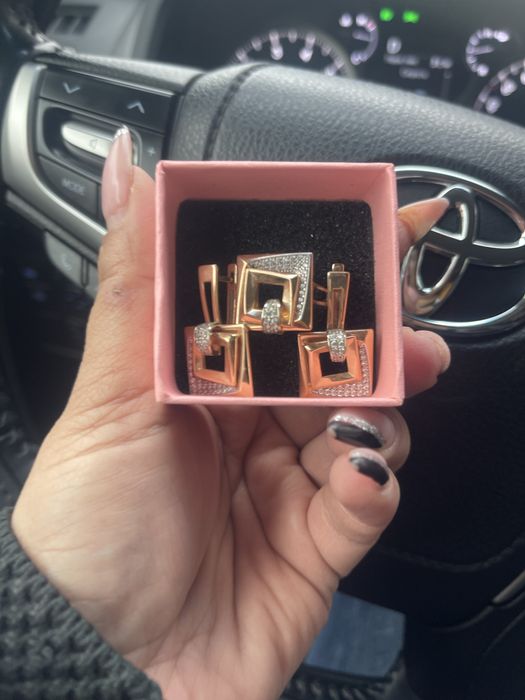 Комплект красное золото