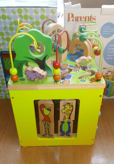 НАМАЛЕНИЕ!ХХL дървен мултифункционален интерактивен занимателен сортер