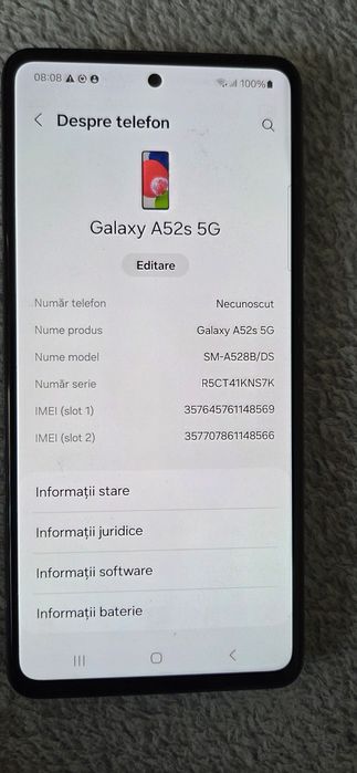 Vand Samsung A52S 5G