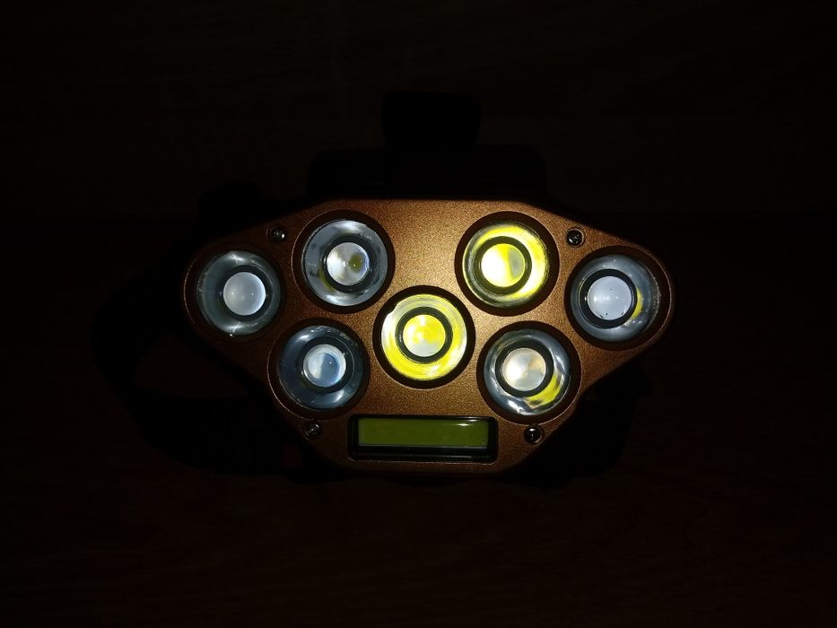 НОВ фенер - челник с 8 диода и 5 функции на светене