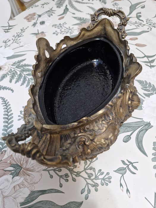 Jardinieră alamă (bronz masiv) Art Nouveau (1900)