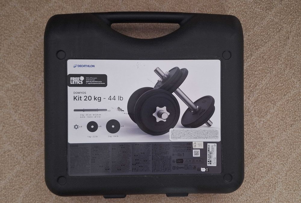 Set gantere Domyos 20 KG + Mănuși cadou
