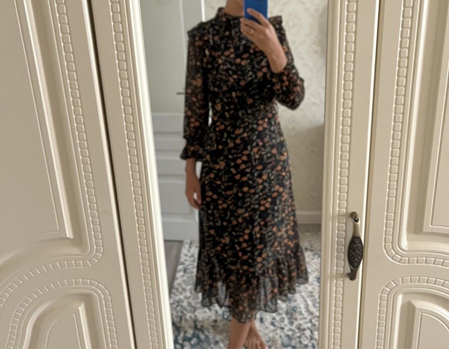 Продам новое турецкое платье, шифон, рещмер 42