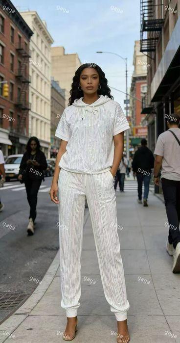 Set alb pantalon