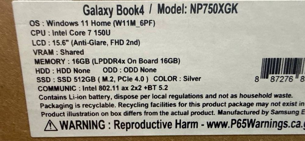 Samsung Galaxy Book 4 (USA)