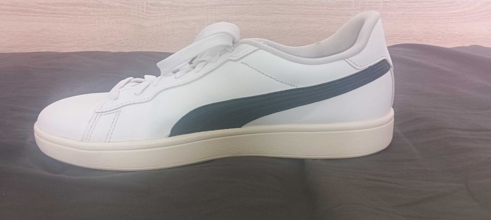 Бели кожени обувки Puma от естествена кожа