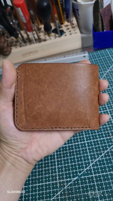 PUEBLO bifold Italian leather cardholder