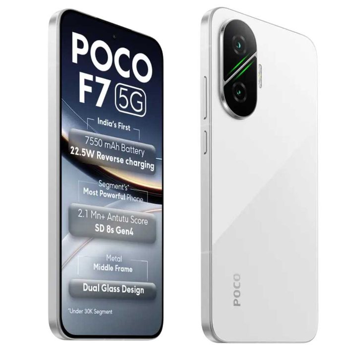 ПРОМО! Xiaomi Poco F7 5G 256GB 12GB RAM Black / White НОВ! Гаранция!