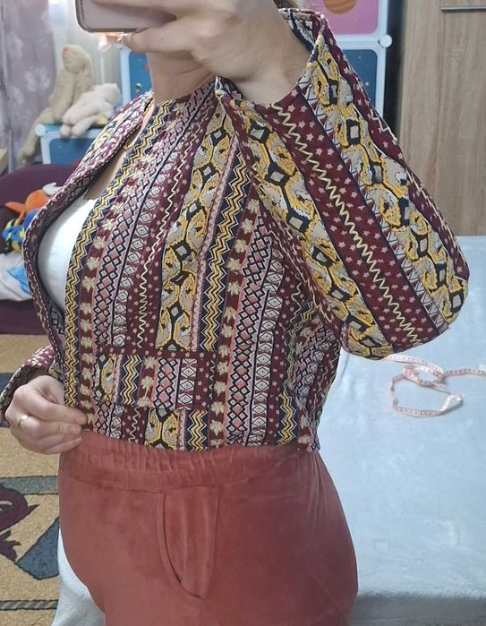 Jacheta scurta, multicolora, de toamna, Warehouse marime XL-42-14