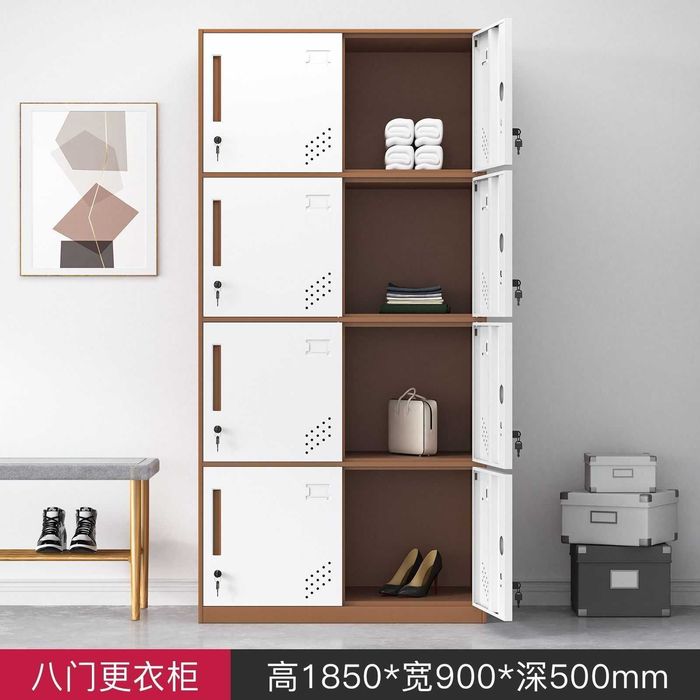 Шкаф для одежды с металлическими дверями – для офисов и сотрудников