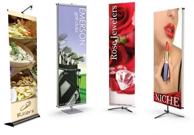 X-Banner Rollup Popup Stand Brandwall Presswall Promo Stand Доставка