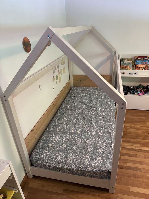 Pat copii tip montesori, casuta, cabana