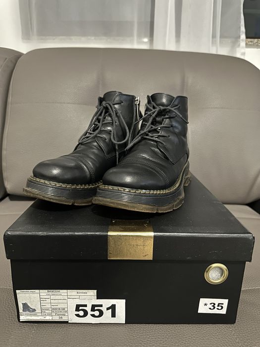 Ботинки натуральная кожанные черные