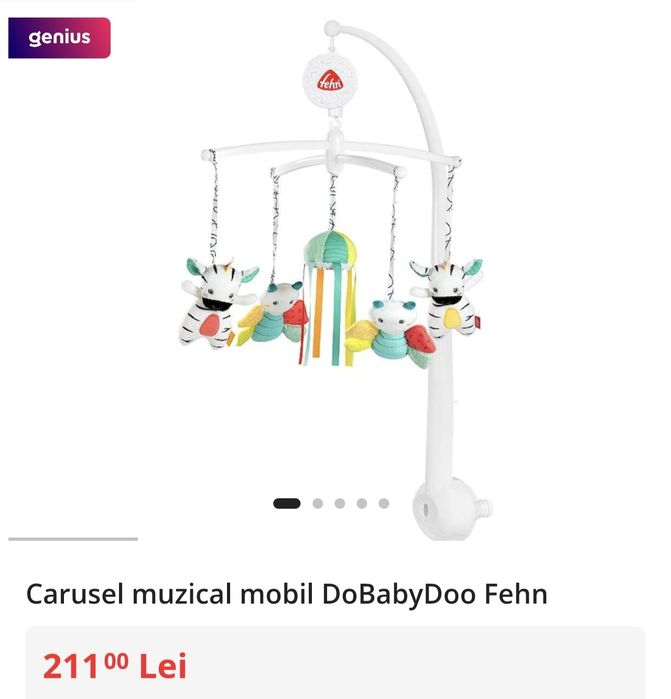 Pătuț bebeluși + saltea + carusel