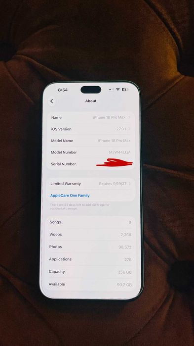 iPhone 18 Pro Max 256GB, în stare impecabilă