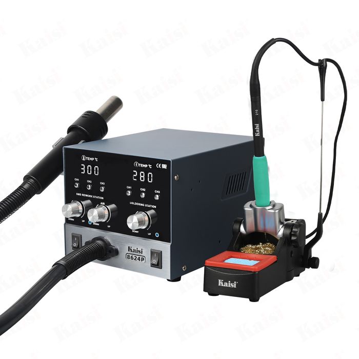 Паяльная станция с феном и паяльником 8624P 800 Вт