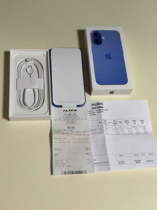 iPhone 16 Nou Blue Factura Garantie  5G Liber De Retea , iphone ,16 Pro,17 Pro