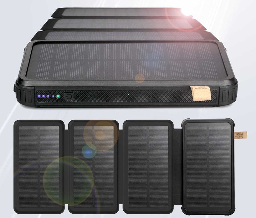 Мощен Соларен Power Bank с 4 броя соларни панели и голяма батерия