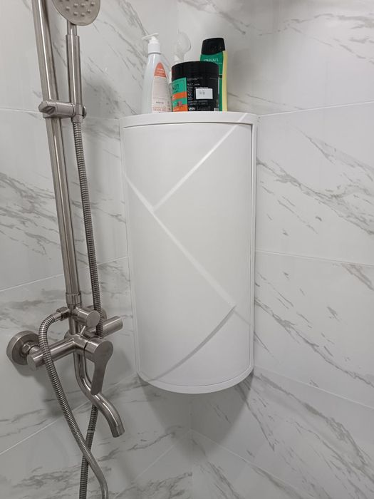 Настенный шкафчик с дверцей для ванной, 3 полки