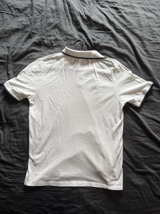 Поло тениска James Pringle, размер M – бяла с тъмносини кантове